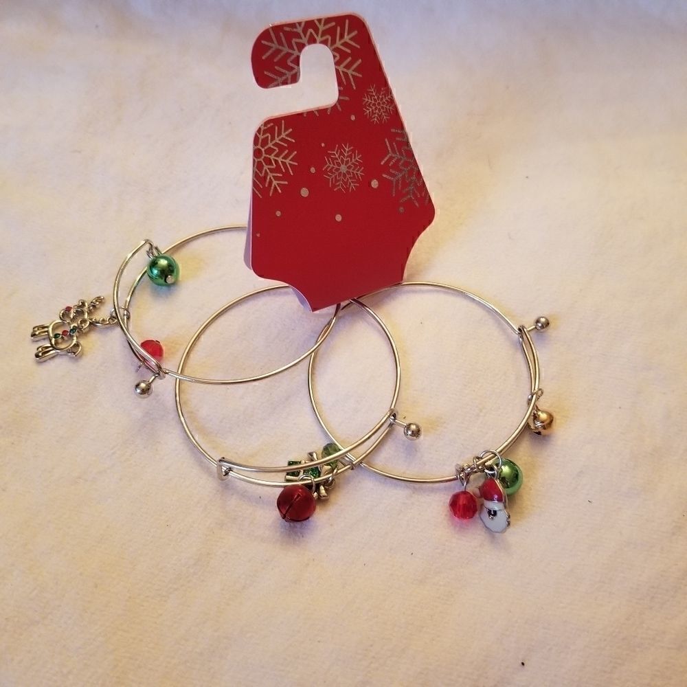 ❤️Christmas bangle bracelets,  set of 3